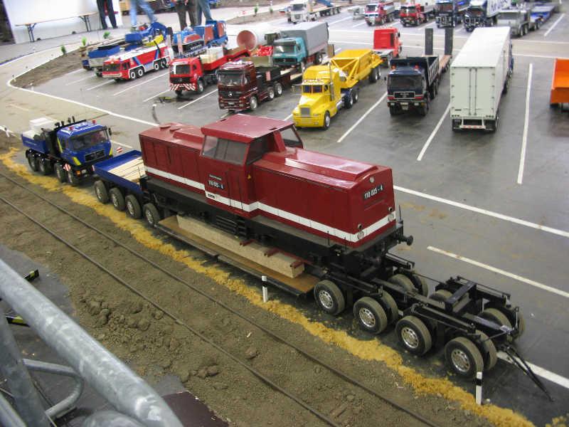 Transporte especial de locomotora de 5 pulgadas