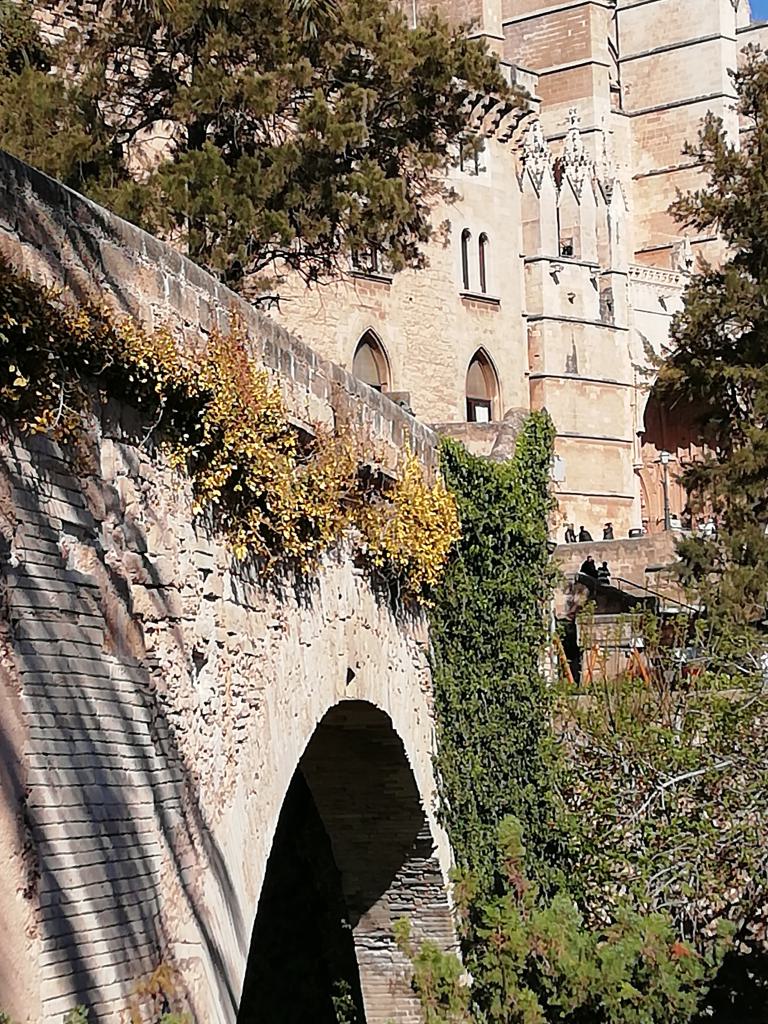 Puente sobre el parque que conecta con el palacio